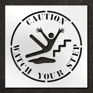 RAE STL-116-14804 Stencil Caution Watch Your Step 42 Inch | AH2JUK 29EN55