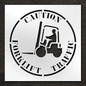RAE STL-116-14815 Stencil Caution Forklift Traffic 42 Inch | AH2JUX 29EN66