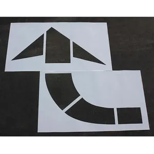 RAE STL-116-5010 Pavement Stencil Mutcd Curved Arrow 1/16 | AA8GGN 18E760