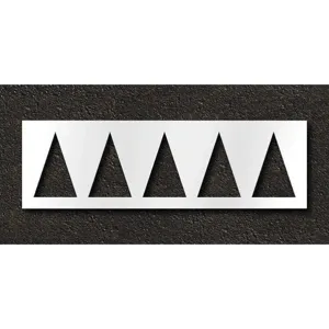 RAE STL-116-5200 Pavement Stencil Highway Triangle 18 Inch | AH2JRK 29EN09