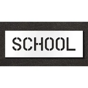 RAE STL-116-70623 Pavement Stencil School 6 Inch | AH2JFC 29EK69