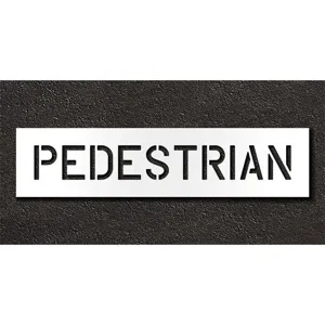 RAE STL-116-70625 Pavement Stencil Pedestrian 6 Inch | AH2JFE 29EK71