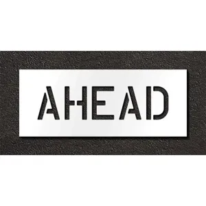 RAE STL-116-70628 Pavement Stencil Ahead 6 Inch | AH2JFH 29EK74