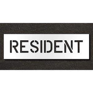 RAE STL-116-70630 Pavement Stencil Resident 6 Inch | AH2JFK 29EK76