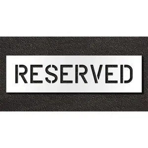 RAE STL-116-70633 Pavement Stencil Reserved 6 Inch | AH2JFN 29EK79