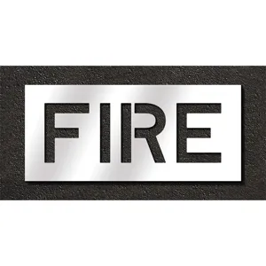 RAE STL-116-71001 Pavement Stencil Fire 10 Inch | AH2JFV 29EK85