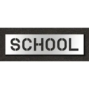 RAE STL-116-71023 Pavement Stencil School 10 Inch | AH2JGU 29EL08