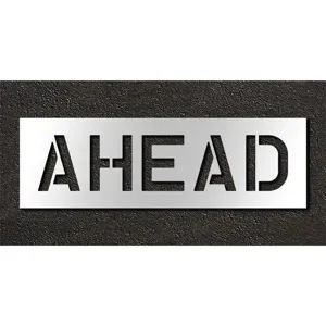 RAE STL-116-71028 Pavement Stencil Ahead 10 Inch | AH2JGZ 29EL13