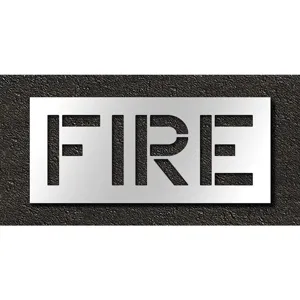 RAE STL-116-71201 Pavement Stencil Fire 12 Inch | AH2JHJ 29EL22