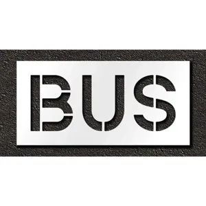 RAE STL-116-71215 Pavement Stencil Bus 12 in | AH2JHZ 29EL36