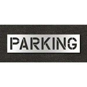 RAE STL-116-71222 Pavement Stencil Parking 12 Inch | AH2JJG 29EL43