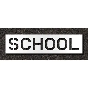 RAE STL-116-71223 Pavement Stencil School 12 Inch | AH2JJH 29EL44