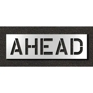 RAE STL-116-71228 Pavement Stencil Ahead 12 Inch | AH2JJN 29EL49