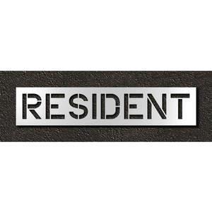 RAE STL-116-71230 Pavement Stencil Resident 12 Inch | AH2JJQ 29EL51