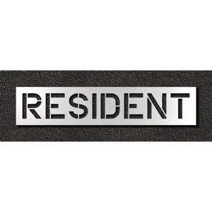 RAE STL-116-71230 Pavement Stencil Resident 12 Inch | AH2JJQ 29EL51