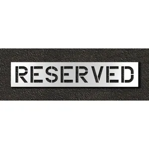 RAE STL-116-71233 Pavement Stencil Reserved 12 Inch | AH2JJU 29EL54