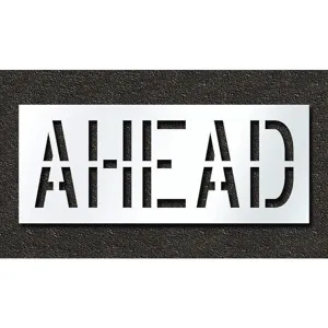 RAE STL-116-71828 Pavement Stencil Ahead 18 Inch | AH2JLC 29EL85