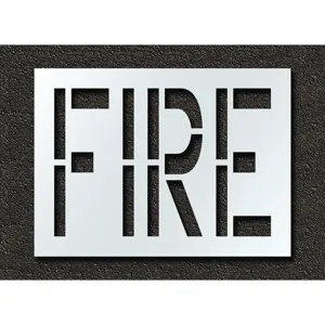 RAE STL-116-72401 Pavement Stencil Fire 24 Inch | AH2JLM 29EL94