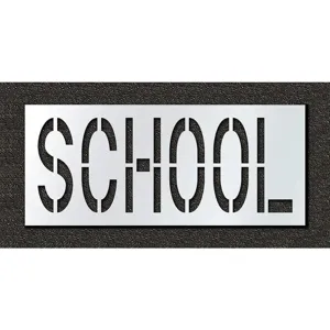 RAE STL-116-72423 Pavement Stencil School 24 Inch | AH2JML 29EM17