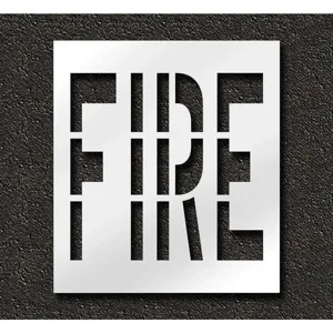 RAE STL-116-73601 Pavement Stencil Fire 36 Inch | AH2JNB 29EM31