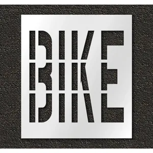 RAE STL-116-73617 Pavement Stencil, BIKE, 37 Inch Width | AH2JNU 29EM47