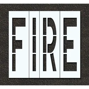 RAE STL-116-79601 Pavement Stencil Fire 96 Inch | AH2JRM 29EN11