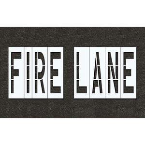 RAE STL-116-74831 Pavement Stencil Fire Lane 48 Inch | AH2JQY 29EM97