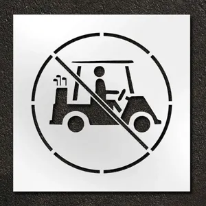 RAE STL-116-75602 Golf Course Stencil No Carts Logo 24 Inch | AH2KAF 29EP90