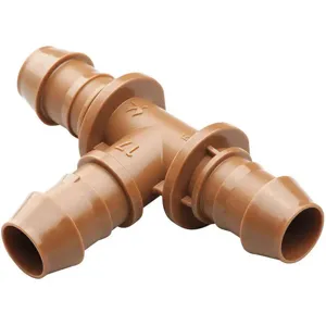 RAIN BIRD BT50-4PK Tee 1/2 Inch Tubing Brown Plastic - Pack Of 4 | AB9PXU 2EMC6