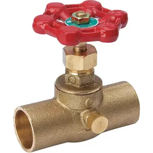 GRAINGER 105-604NL Stop and Waste Valve Brass CXC 3/4 Inch | AH2ZHT 30UN16