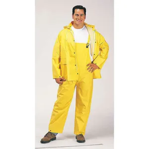 GRAINGER 1320 4XL Three Piece Rainsuit Unisex 4XL Yellow | AG4KKF 34CT14