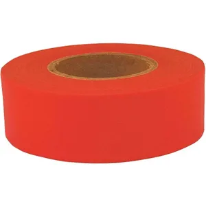 GRAINGER 17010 Flagging Tape Fluorescent Red 1-3/16 Inch Width | AH9ACH 39EN75