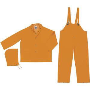 GRAINGER 2003L 3 Piece Rainsuit with Detachable Hood Yellow Size L | AJ2KTU 9TJH3