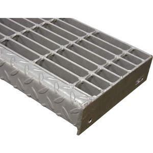 GRAINGER 22188S100-TRD5 Stair Tread Carbon Steel Checker Plate 1 Inch Height | AJ2FTG 49N531