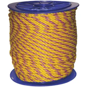 GRAINGER 340103-00600-11K Rope 600 Feet Magenta/Yellow 160lb. Polypropylene | AH9VUX 45AV10