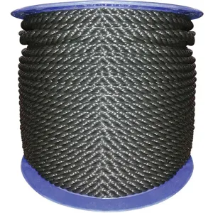 GRAINGER 340120-Blk-00600-R0554 Rope 600 Feet Black 215lb. Polypropylene | AH9VUL 45AU98