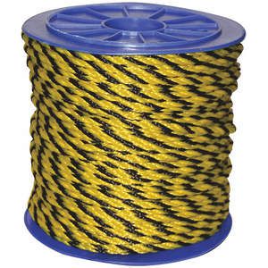 GRAINGER 340483-00300-115 Rope 300 Feet Black /Yellow 2600lb. Polypropylene | AH9VUF 45AU93