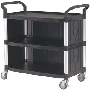 GRAINGER 35KT30 Utility Cart Enclosed Panel Black | AG6CRT