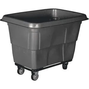 GRAINGER 36FL03 Cube Truck 1 Cubic Yard 1200 lb Capacity Black | AH6RYX