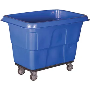 GRAINGER 36FL14 Cube Truck 7/16 Cubic Yard 600 lb Capacity Blue | AH6RZJ