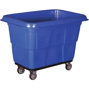 GRAINGER 36FL37 Cube Truck 6 Cubic Yard 800 lb Capacity Blue | AH6TAJ