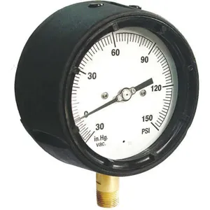 GRAINGER 36JV33 Pressure Gauge 0 to 400psi Ring 5psi Graduations | AH6XHV