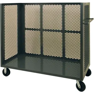 GRAINGER 3ST-EX3060-95 Mesh 3-sided Cart 2400 Lb Steel 66 Inch | AG7AUA 49Y209