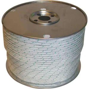 GRAINGER 660120-00600-007 Rope 600 Feet Green Tracer/White 440lb. Polyester | AH9VTL 45AU74