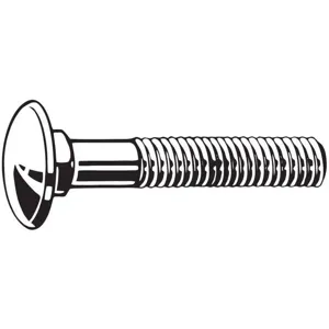 GRAINGER B08300.037.0250 Carriage Bolt 3/8-16 2-1/2 Inch Low Carbon Steel, 300PK | AG3BCQ 32TJ08