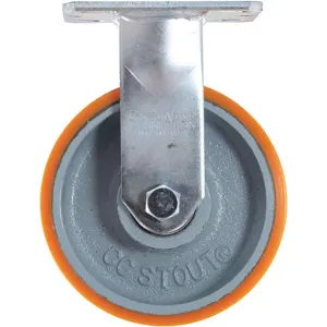 GRAINGER CDP-G-24 Rigid Plate Caster Polyurethane 2300 lb. | AH6VRT 36HW72