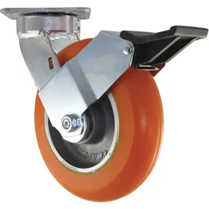 GRAINGER CDP-G-33 Kingpinless Swivel Plate Caster Polyurethane 1200 lb | AH8DAJ 38GV52