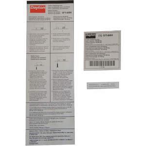 GRAINGER MH1F144G Informational Label | AH4KHF 34UW19