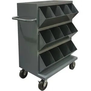 GRAINGER MSB12-2036-95 Mobile Storage Bin 2400 lb Steel 36 inch | AG7AUN 49Y223