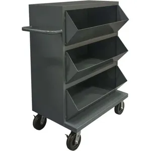 GRAINGER MSB3-2036-95 Mobile Storage Bin 2400 lb Steel 36 inch | AG7AUK 49Y220